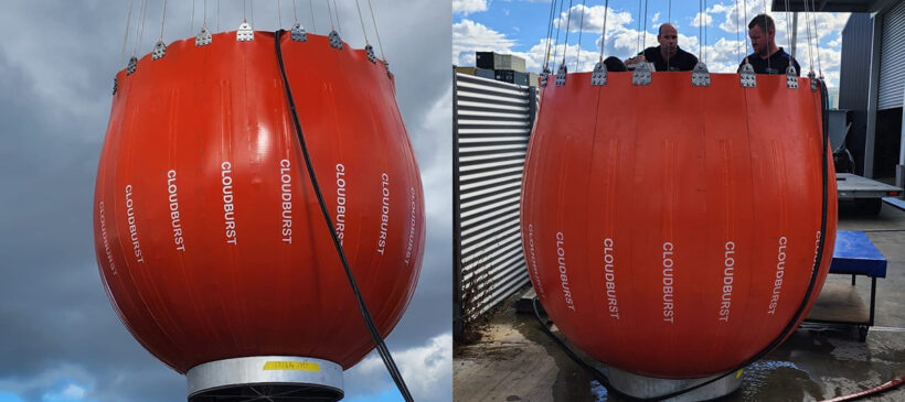 Testing a 4000 Litre Cloudburst Fire Bucket at our workshop