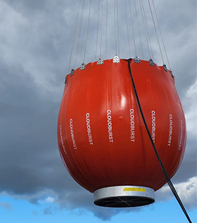 Testing a 4000 Litre Cloudburst Fire Bucket at our workshop