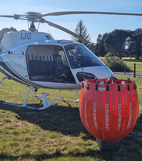 Taking the Cloudburst Fire Bucket to Site